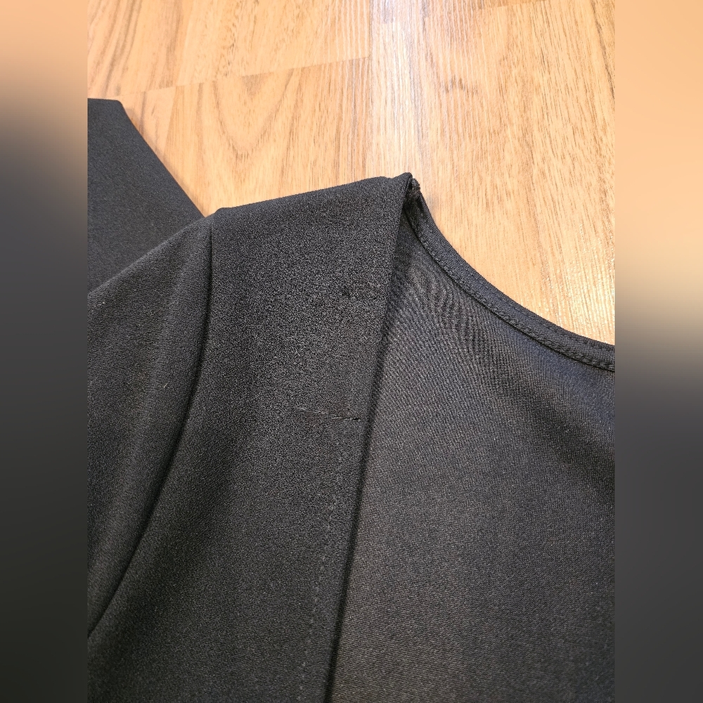 Boohoo Elegant Black Square Plunge Back Maxi Dress With Thigh Slit - Picture 11 of 11